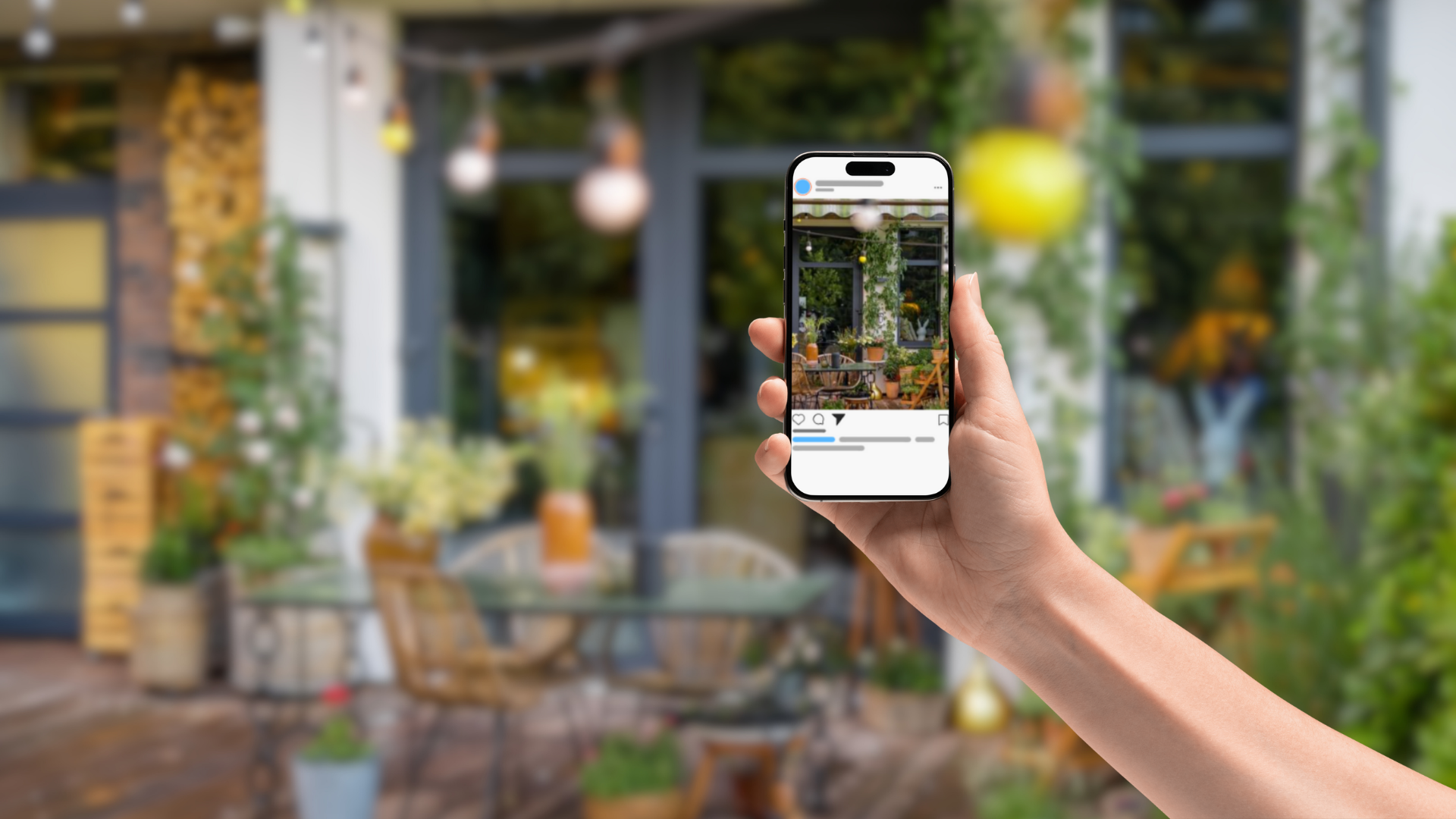 A social media post capturing the beauty of an outdoor shoot location.