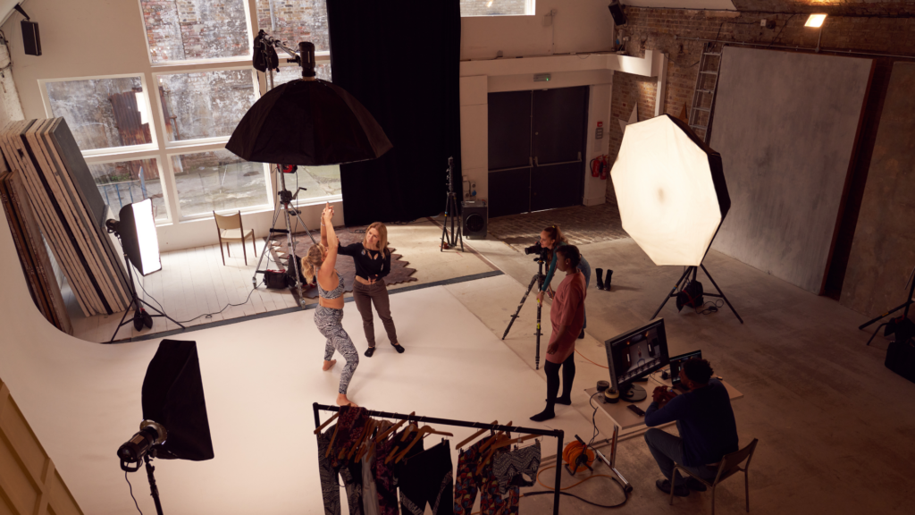 A unique shoot location set up for a niche market film shoot.