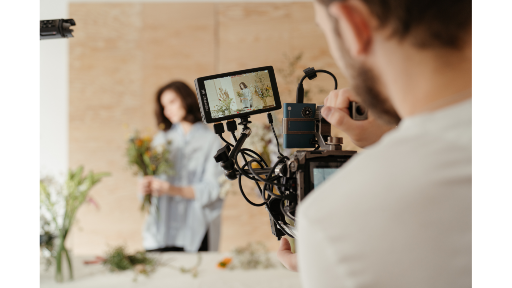 An influencer showing behind-the-scenes content while showcasing a home location.